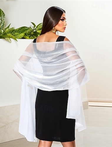  Châles et étoles en mousseline de soie pour robes de soirée, foulard doux et élégant pour femmes, étole de mariée