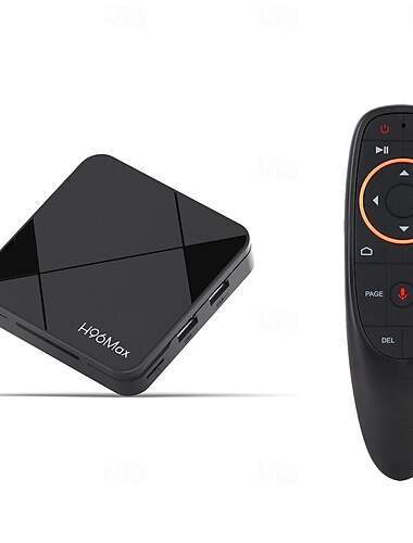  h96max Android-TV-Box mit 4K Ultra HD, WLAN 6, Bluetooth 5.4, USB 3.0 – intelligenter Mediaplayer für Streaming, Gaming, Screencast und Heimkino