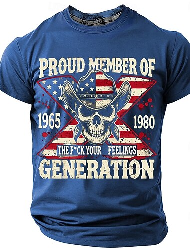  חולצת טי גברית F*ck את הרגשות שלך Gen X - חבר גאה 1965-1980 עם שרוול קצר