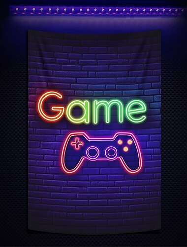  Blacklight Wandteppich Leuchtet im Dunkeln Glow Party UV Reaktiv Spielzimmer Trippy Misty Hängeteppe Wandkunst Mural für Wohnzimmer Schlafzimmer