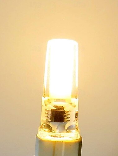  G4 LED-Glühbirnen COB 5 W, entspricht 50 W, AC12 V, DC12–24 V, dimmbare LED-Glühbirne, Silikon, G4-Bi-Pin-Sockel, LED-Licht, Weiß, Warmweiß, für Kristalllampen, Kronleuchter, 5 Stück