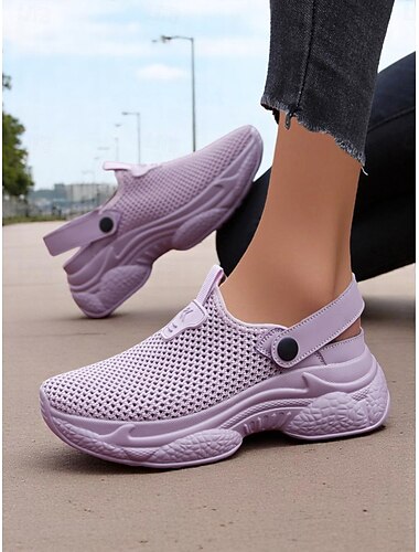 Ademende mesh sneakers voor dames, lichtgewicht instappers of slingback sportschoenen voor wandelen, reizen en dagelijks gebruik