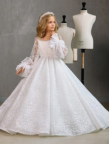 Vestido de Gala Hasta la Rodilla Vestido de Niña Florista Quinceañera Elsa congelada Niñas lindo vestido de fiesta Tul con Fruncido Estilo real tutú Ajuste 3-16 años