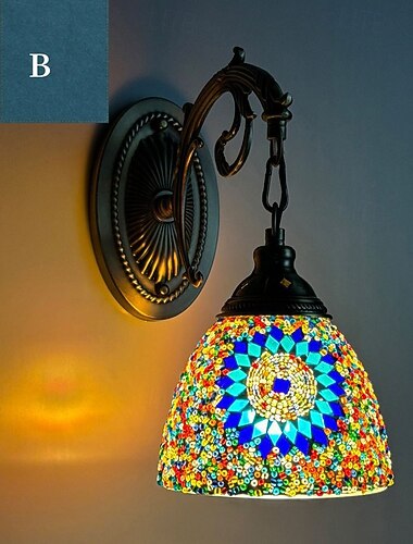  داخلي إبداعي عتيق التقليدية / الكلاسيكية مصابيح حائط داخلية غرفة الجلوس غرفة النوم معدن إضاءة الحائط 110-120V 220-240V 7 W