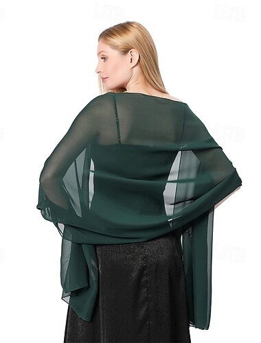  xale de chiffon da moda, lenço para vestido de noite, xale de noiva formal para mulher
