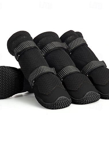  Hundeschuhe für große, kleine und mittelgroße Hunde – atmungsaktive Hundestiefel für den Sommer, Pfotenschutz für heiße Straßenbeläge, für Spaziergänge im Freien im Winter und Schnee, rutschfeste
