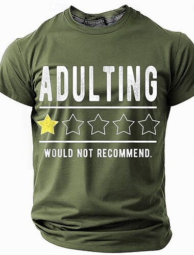  Herr Vuxen humor T-shirt Kortärmad T-shirt 3D-tryck Rund hals Skjorta Mode Dagligen Gata Ledigt Dagligen Svart Rubinrött Blå Sommar Vår Alla årstider Kläder S M L XL XXL XXXL