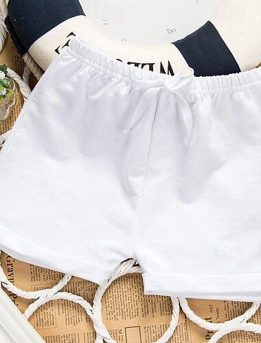  Kinder Jungen Kurze Hose Einfarbig Atmungsaktiv Weich Kurze Hose Outdoor Basic Schwarz Weiß Gelb Mittlere Taille