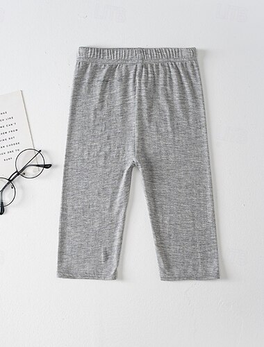  Kinder Mädchen Leggings Einfarbig Täglich Schule 4-12 Jahre Frühling Schwarz Weiß Rosa