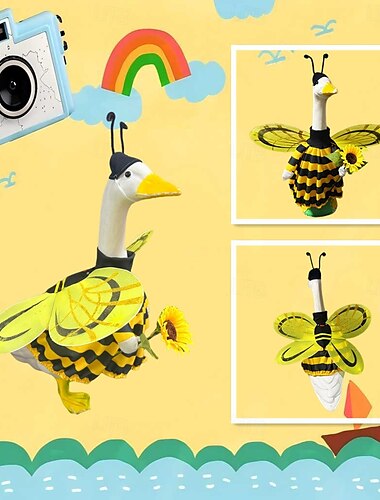  Gans Outfit Set Kostüm für Gänse Geburtstagsparty Garten Dekor Gans Kleidung Hof Statue Kostüm