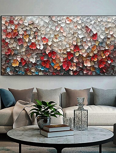  handgemaakte originele kleur textuur blokken olieverfschilderij op canvas abstracte minimalistische wandkunst voor huisdecoratie met gespannen frame zonder binnenframe schilderij