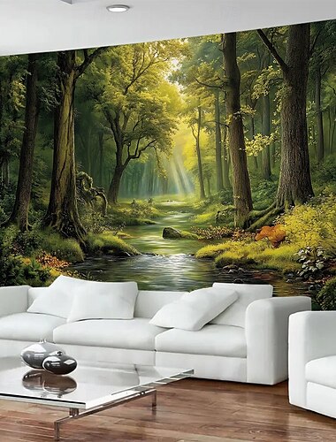  Mysteriöse Baumlandschaft Wandteppich Wandbild Kunst große Wandteppich Wandbild Dekoration Fotos Hintergrund Teppich Vorhänge Home Schlafzimmer Wohnzimmer Dekoration