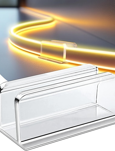  20 stuks neon-lichtslangklemmen voor montage op transparante, waterdichte ledstripklemmen - zelfklevende wandhouder voor Govee en andere neon-ledstrips