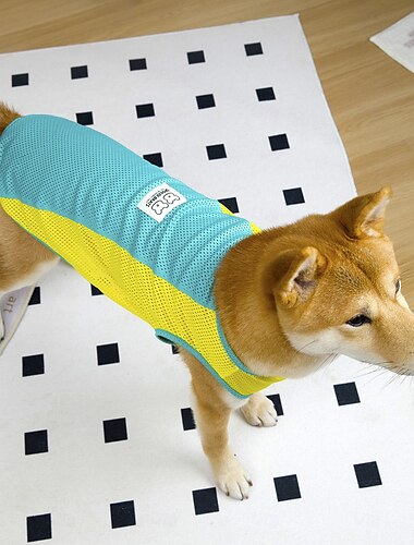  Hundeskjorter, hurtigttørrende, bløde, strækbare kæledyrs-t-shirts med reflekterende mærke, tanktop, ærmeløs vest, solbeskyttende hundetøj til store hunde