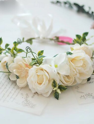  Boho Haarschmuck Wald Hochzeit Blumen Stirnband Grün Blumenkrone Kranz Foto Requisite