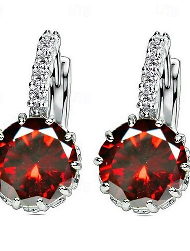  Mujer Pendiente Clásico Alegría Aretes Joyas Plata / Negro / Rosa claro Para Boda San Valentín Diario Festivos Festival