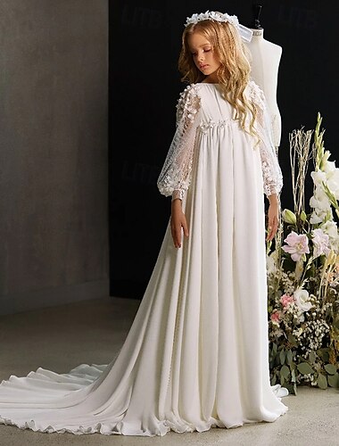  Vestido de Gala Hasta la Rodilla Vestido de Niña Florista Quinceañera Elsa congelada Niñas lindo vestido de fiesta Tul con Fruncido Estilo real tutú Ajuste 3-16 años