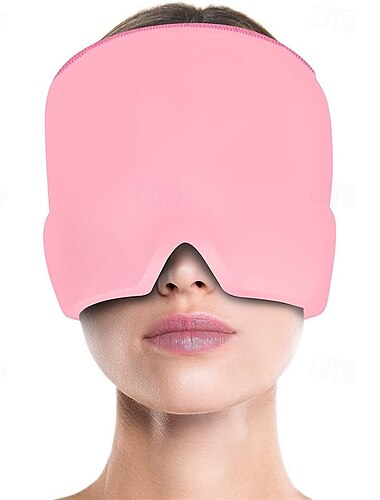  Hoofdpijn en migraine hoed, verkoelende pads gel migraine masker, herbruikbare migraine verlichtingskap voor spanning, stress, langdurige verkoelende ijstherapie
