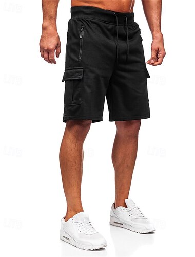  Per uomo Shorts sportivi Pantaloncini da tuta Shorts Pantaloncini Estivi Tasca Coulisse Elastico in vita Semplice Comodità Traspirante Corto All'aperto Sportivo Classico Casual Nero Grigio chiaro