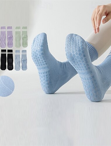  Mujer Calcetines de suelo Dispensador antideslizante antiolor Antifricción absorbente del sudor por Pilates Danza Aptitud física