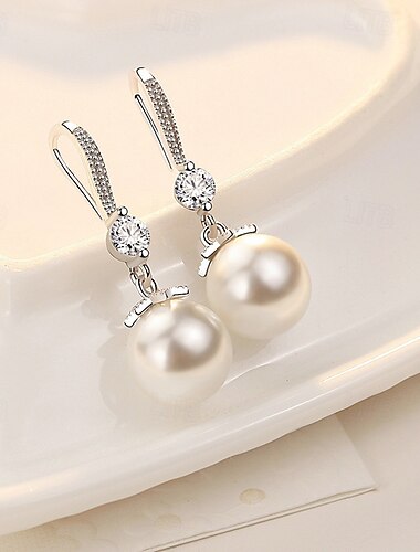  elegante Perlenohrringe als Geschenk für Frauen, klassische, glänzende Ohrstecker für Mama, Ehefrau, Freundin, perfekt für Muttertag, Weihnachten, Valentinstag