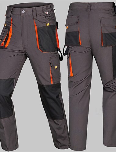  Herren Cargohosen Wanderhosen Regenhose zum Wandern Patchwork Außen Normale Passform Wasserdicht Winddicht Schnelltrocknend Leicht Hosen Tasche Dunkelgrau Camping / Wandern Golfspiel Laufen S M L XL