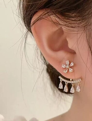  Damen Ohrstecker Tropisch Freude Stilvoll Ohrringe Schmuck Gold Für Party