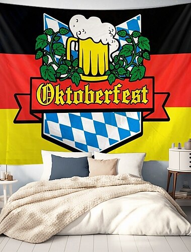  Oktoberfest Deutsche Bayerische Hängetapete Brezel Bier Wandkunst Große Tapete Wandbild Dekor Fotografischer Hintergrund Festival