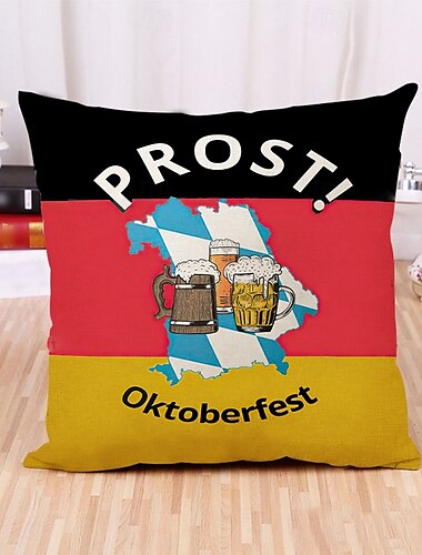  Декоративные подушки для дивана Oktoberfest Баварские подушки 1 шт. Мягкий квадратный диванный кузов с цитатой о пиве
