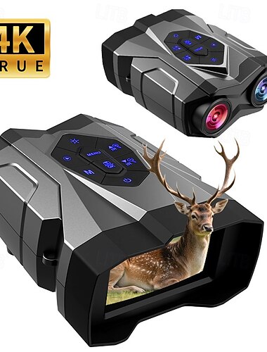  Binoculares para observación de aves, con zoom 4K 16x, infrarrojos, HD, para exteriores, fotografía y vídeo, binoculares transfronterizos, visión nocturna.