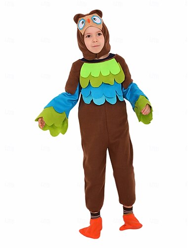  Märchen Tier Papagei Vogel Piraten-Polly Kigurumi-Pyjamas Onesies Cosplay Jungen Mädchen Kinder Leistung Pädagogisches Ankleiden Verkleidung für Schulveranstaltungen Halloween Karneval Welttag des