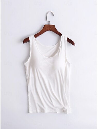  Damen Camisole-Tanktop Einfarbig Täglich Basic Lässig Ärmellos Träger Normale Oberteile Täglich Schwarz Weiß Rosa Rote Purpur Sommer Frühling