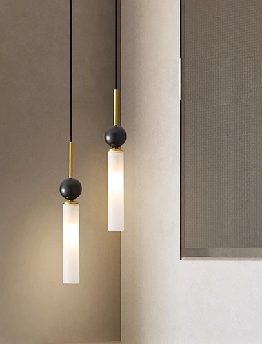  Suspension en laiton naturel/marbre noir réglable, luminaire suspendu en fil métallique, luminaire moderne et minimaliste en laiton, luminaires pour plafond haut pour chambre à coucher, salon