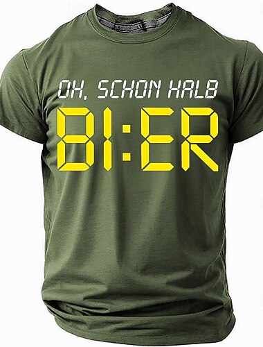  Oktoberfest Herren Lustig Bier T Shirt Kurzarm T-Shirt 3D-Druck Rundhalsausschnitt Rundhals Hemd Mode Übertrieben Täglich Party Straße Lässig Schwarz Rote Blau Sommer Frühling Bekleidung S M L XL XXL