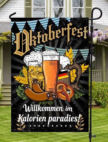  Oktoberfest-pihalippu, pienet puutarhaliput ulkokäyttöön, ulkoliput, juhlapihan puutarhaliput kaikkiin vuodenaikoihin