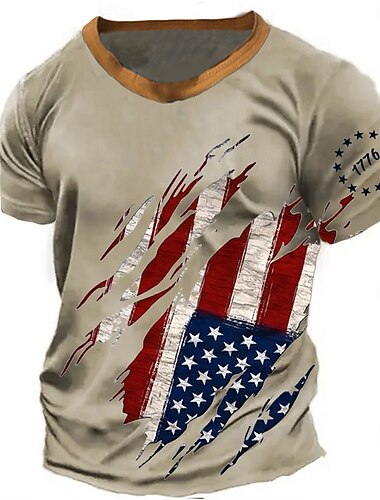  4 luglio 2026 250° Giorno della Memoria Patriottico Patriot T-shirt Manica Corta Stampa 3D Casual