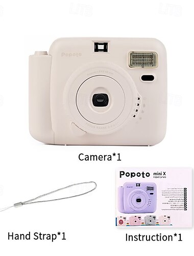  Sofortbildkamera-Set mit Mini-Filmrolle, eingebauter Taschenlampe, inklusive Filzhandtasche und Album, perfektes Geschenk für Frauen zum Valentinstag