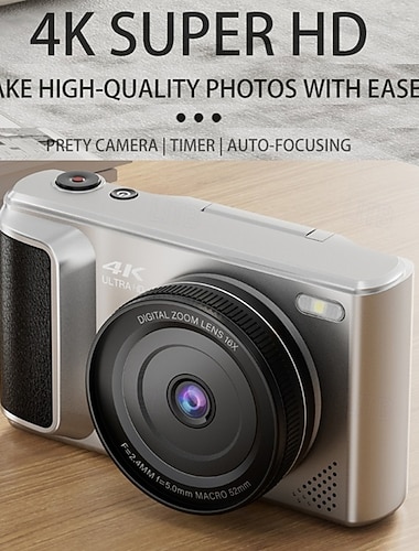  m3 4k digitalt videokamera og 16x digital zoomkamera 2,8 tommers vippeskjerm med blits for stemmestyrt fotografering