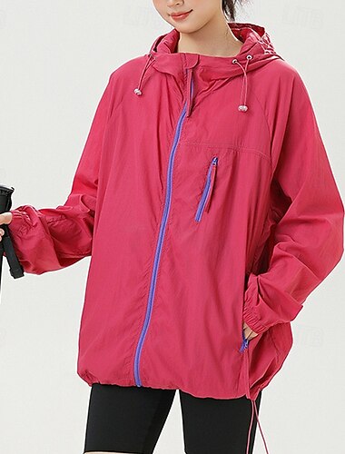  Herren Laufjacke Outdoorjacke Vollreißverschluss Langarm Oberbekleidung Sportlich Sonnenschutz Atmungsaktiv Schnelltrocknend Leicht Tennis Golfspiel Laufen Sportbekleidung Sportkleidung Einfarbig