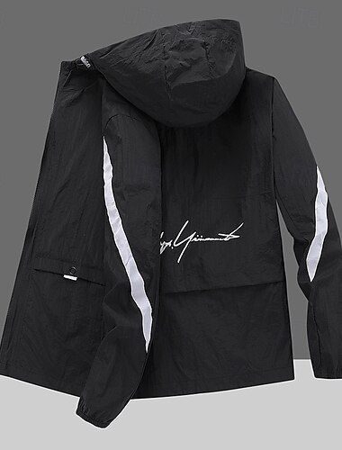  Herren Laufjacke Outdoorjacke Vollreißverschluss Langarm Oberbekleidung Sportlich Sonnenschutz Atmungsaktiv Schnelltrocknend Leicht Tennis Golfspiel Laufen Sportbekleidung Sportkleidung Farbblock Rot