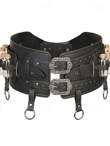  Mittelalterlich Maskerade Taillengürtel Ren Faire Wikinger Herren Damen Keltisch Vikinger Halloween Karneval Maskerade Leistung LARP Erwachsene Gürtel