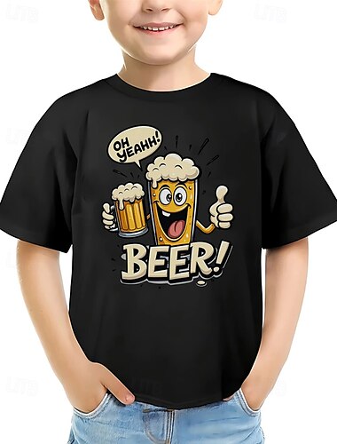  Jungen 3D Grafik T-Shirt Kurzarm Sommer Frühling Mode Basic Kinder 4-12 Jahre Rundhalsausschnitt Outdoor Lässig Täglich Normale Passform