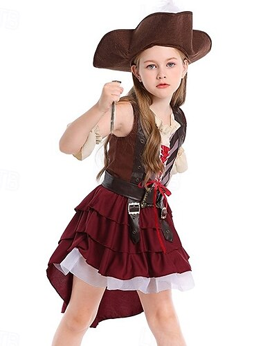  Pirates of the Caribbean Pirata gorrión Vestidos Accesorios Disfraz Película de aventuras Cosplay Cosplay de película for Chica Niños Víspera de Todos los Santos Carnaval Día Mundial del Libro