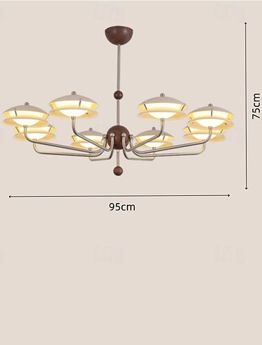  3ライト 6ライト 62 cm シングルデザイン ペンダントライト メタル アクリル ヴィンテージ 北欧スタイル 220-240V