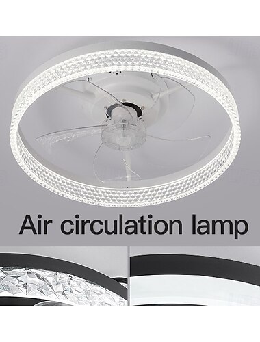  Deckenventilator mit Licht, Flachventilator, Deckenventilator zur Unterputzmontage, dimmbare LED, App &Fernbedienung, leiser Gleichstrommotor, für Schlafzimmer, Wohnzimmer