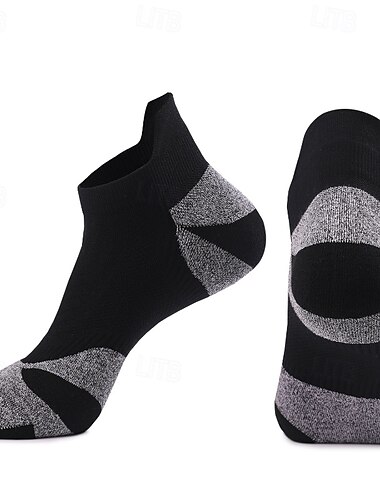  1 Paar Damen laufsocken Atmungsaktiv Anti Blister Schweißableitend Antibakteriell Außen Viertelbesatzung Patchwork Baumwolle Violett Schwarz Weiß für Ski / Snowboard Laufen Camping / Wandern