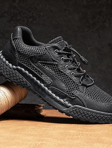  Herren-Sneaker aus hellbraunem, atmungsaktivem Mesh mit Schnürung, bequemer Passform und strapazierfähiger Gummisohle für den Alltag, zum Laufen und für einen aktiven Lebensstil