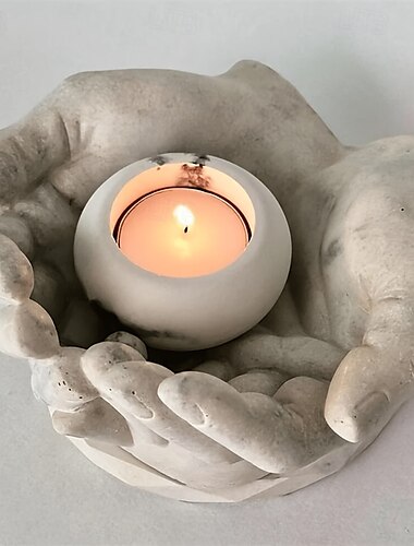 Molde de silicona multifuncional con forma de mano: ideal para fundición de resina, fabricación de joyas, elaboración de velas, plantación de suculentas y decoraciones creativas para el hogar: kit de