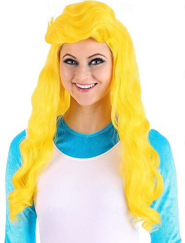  Fun Costumes Γυναικεία Περούκα Smurfette Ενήλικη Περούκα Smurfs Αξεσουάρ Φώτισης Χαλοουίν