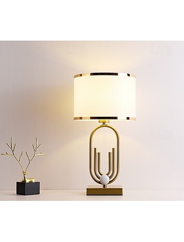 Lampada da tavolo a LED moderna, luce bianca calda, da comodino, adatta a soggiorno, camera da letto, ufficio, comodino e libreria.